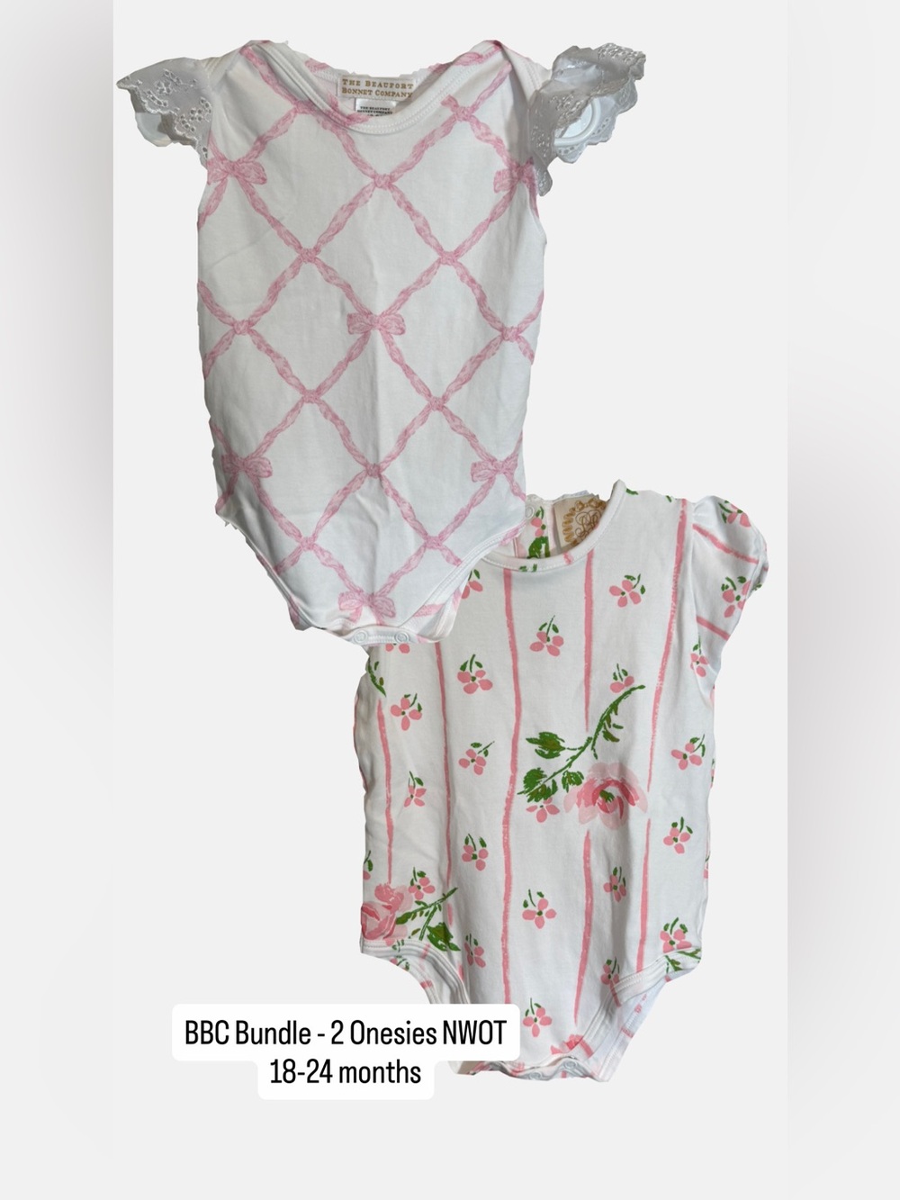 The Beaufort Bonnet Company Bundle of 2 Pima Cotton Bodysuits 18–24 Months